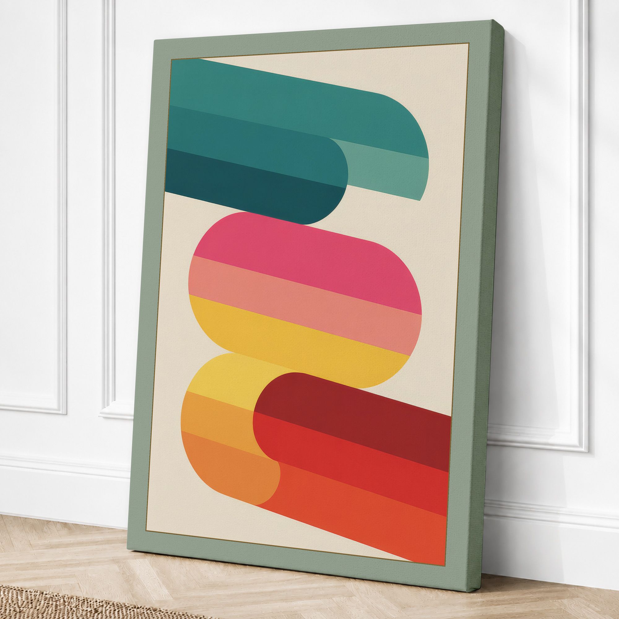 Sage border canvas