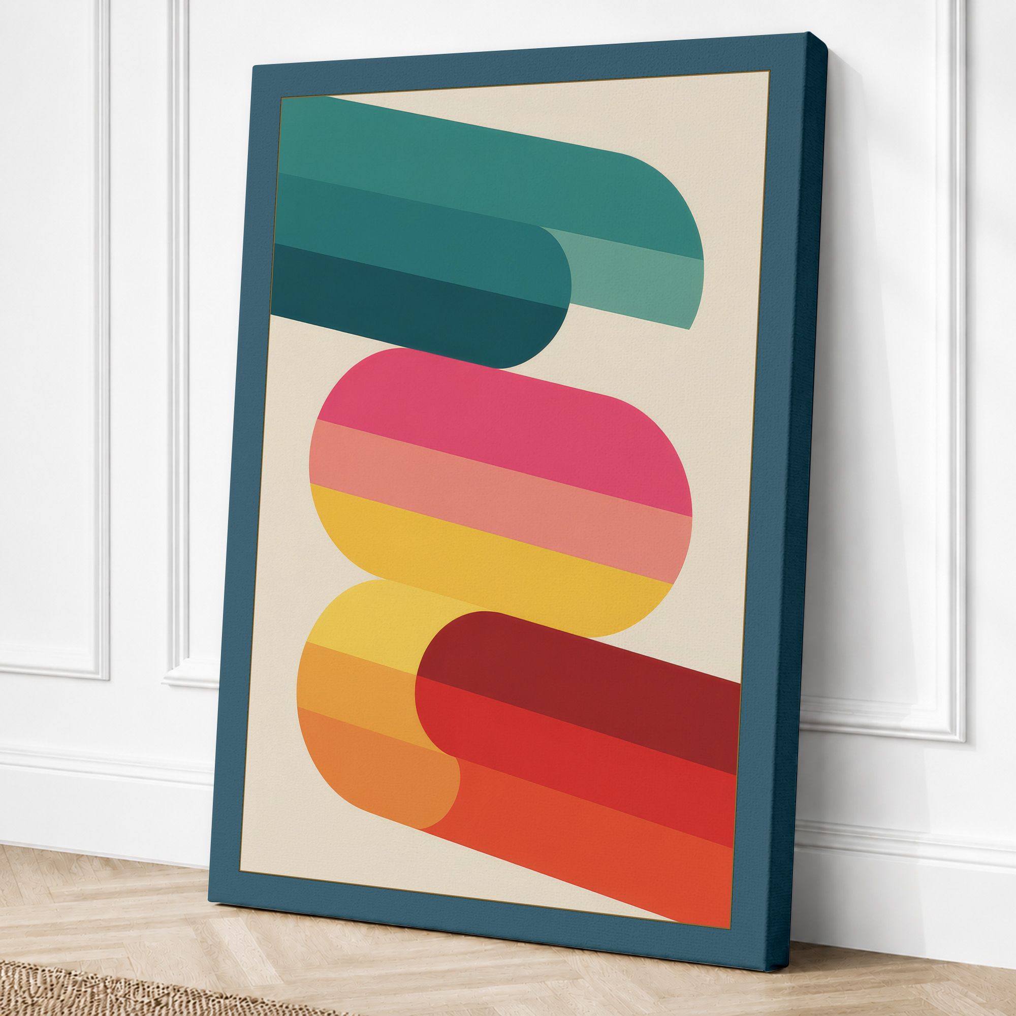 Teal border canvas