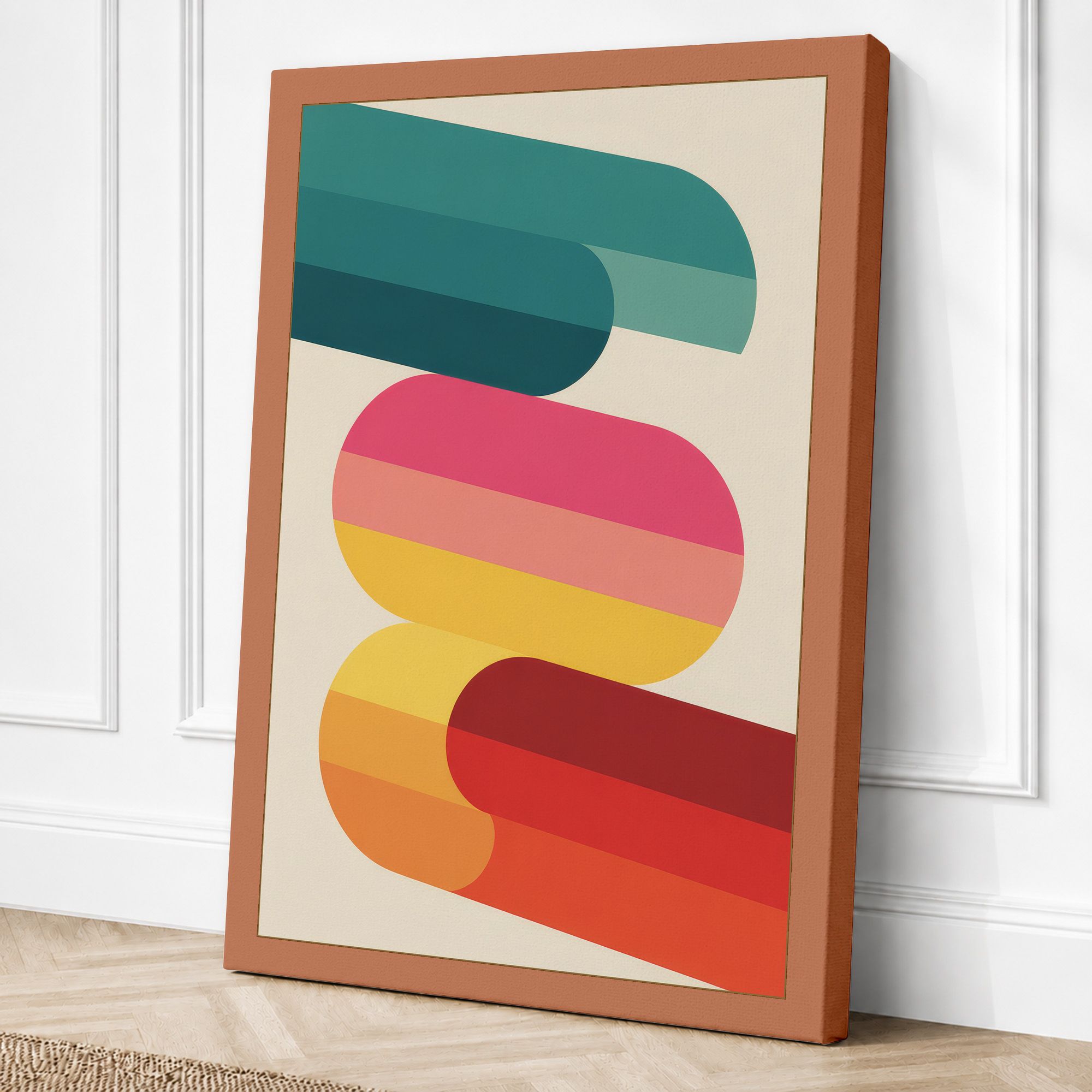 Terracotta border canvas