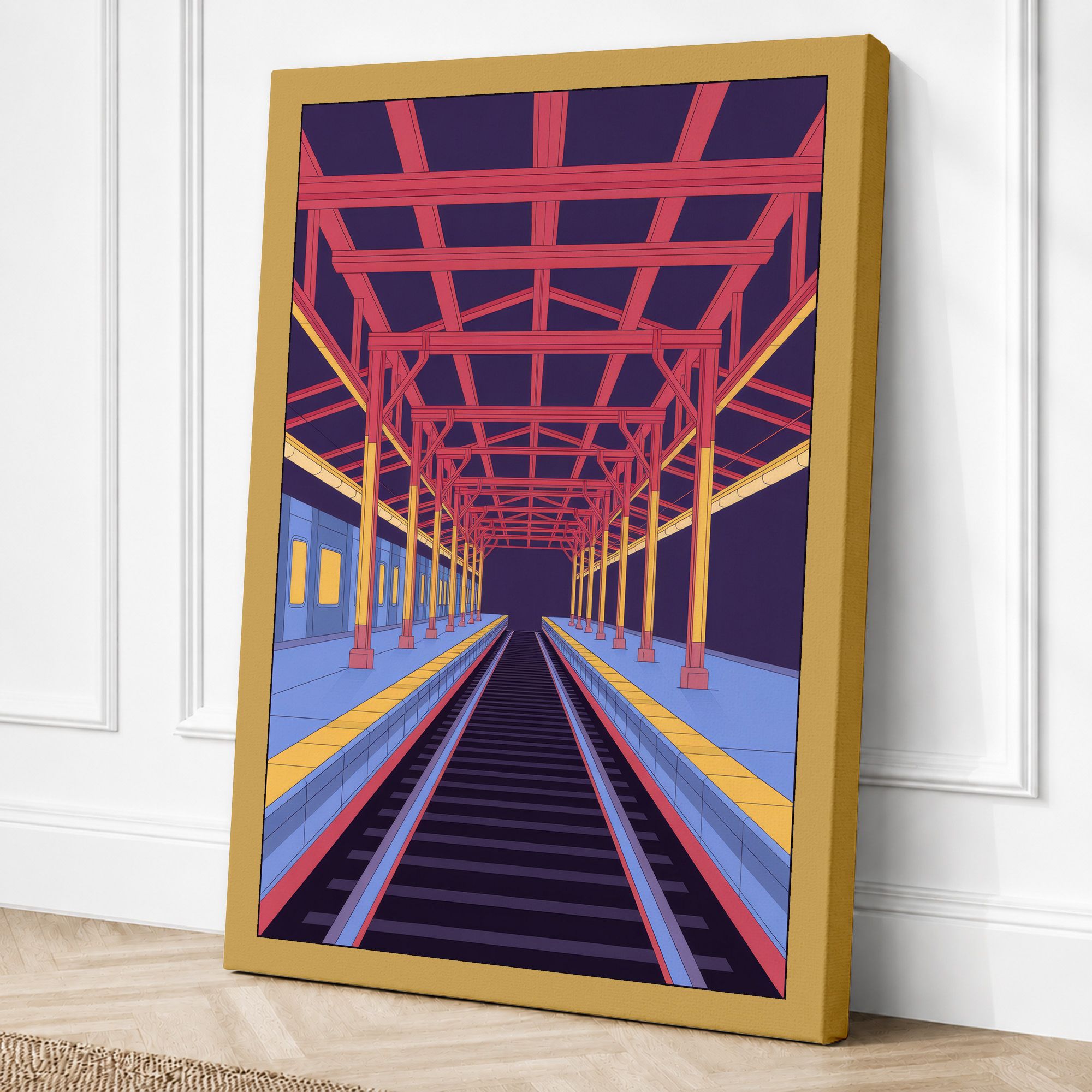 Ochre border canvas