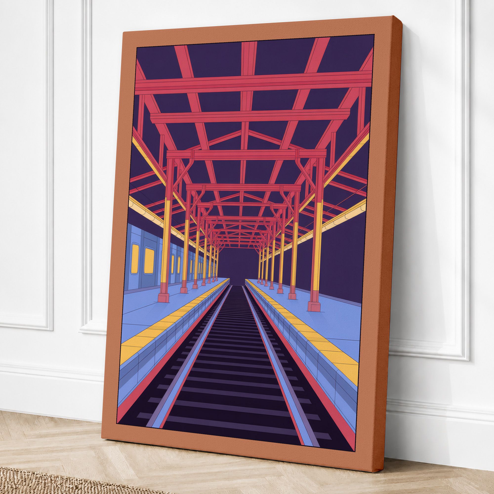 Terracotta border canvas