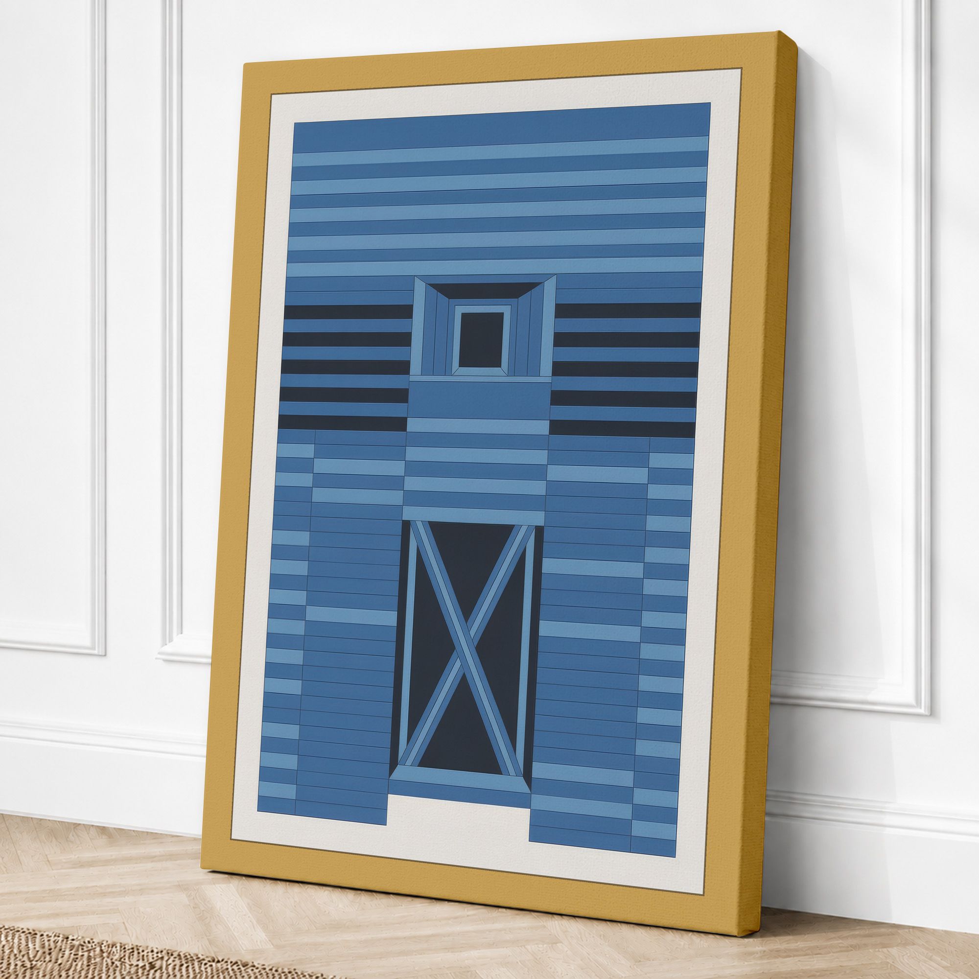 Ochre border canvas