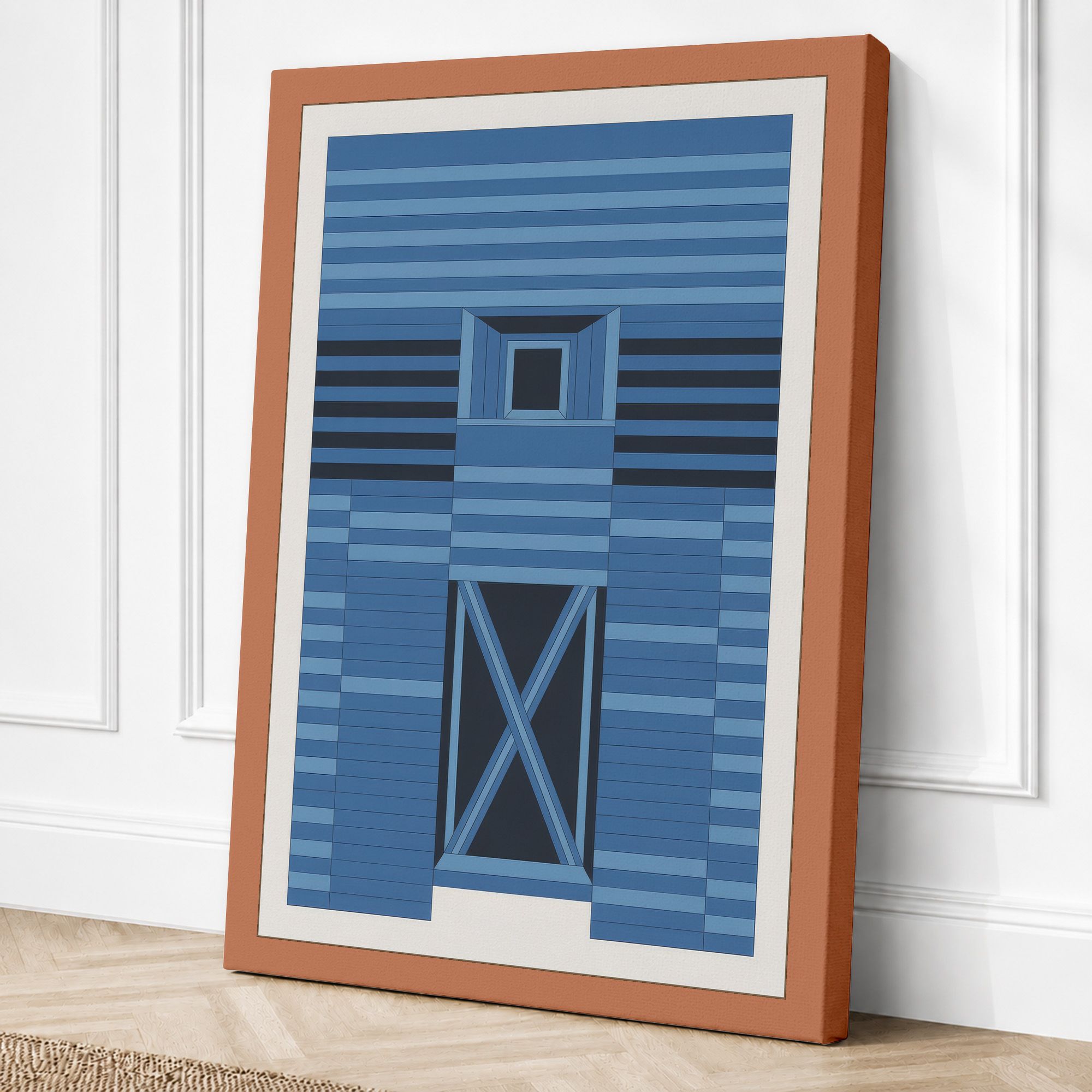 Terracotta border canvas