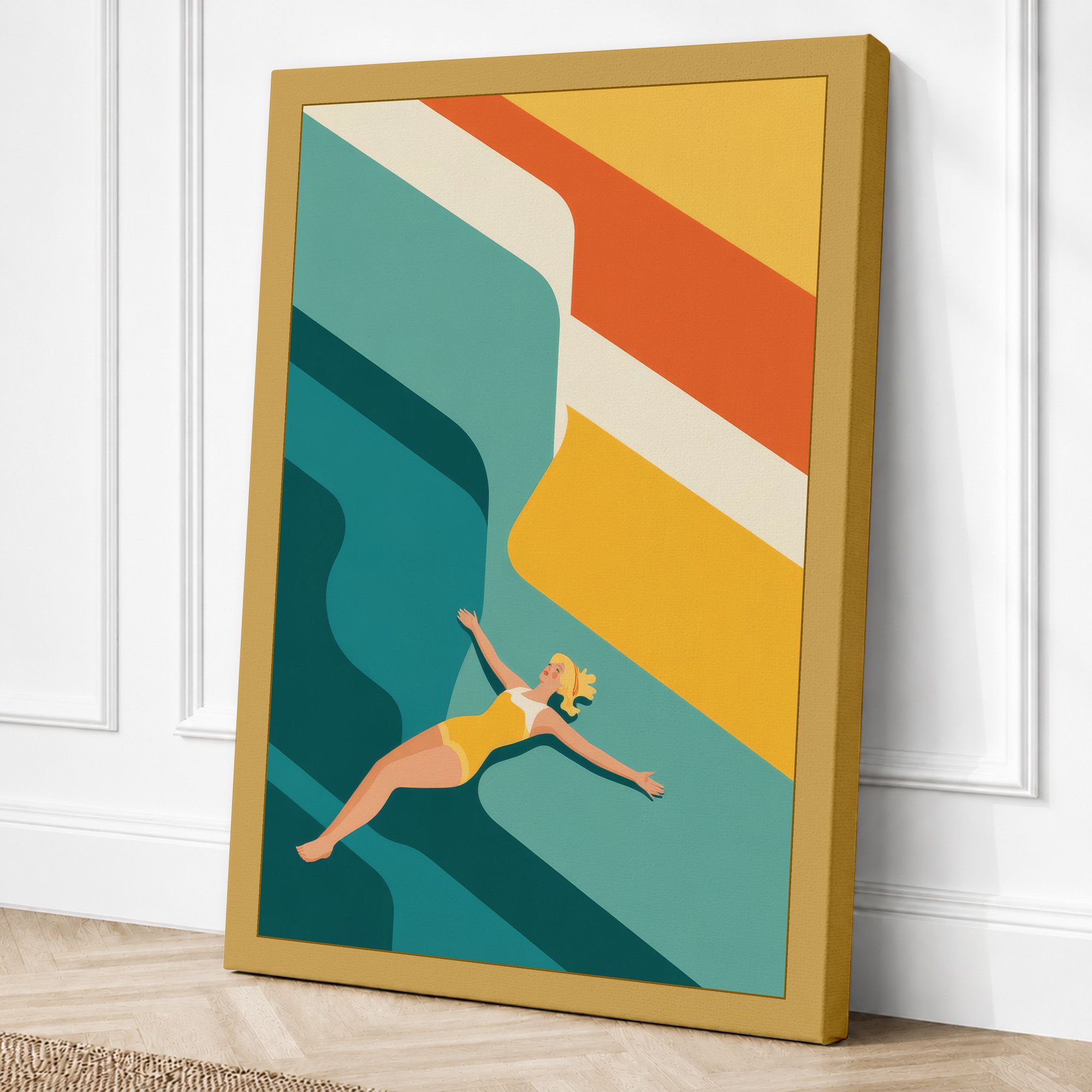 Ochre border canvas