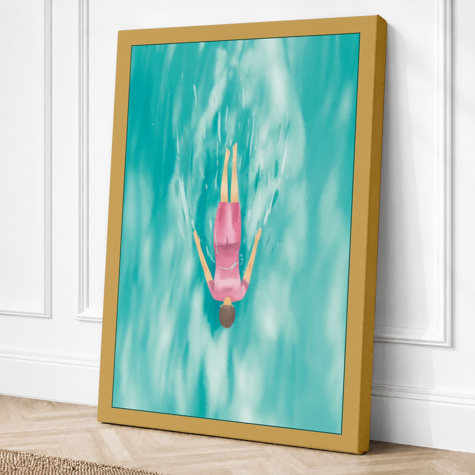 Ochre border canvas