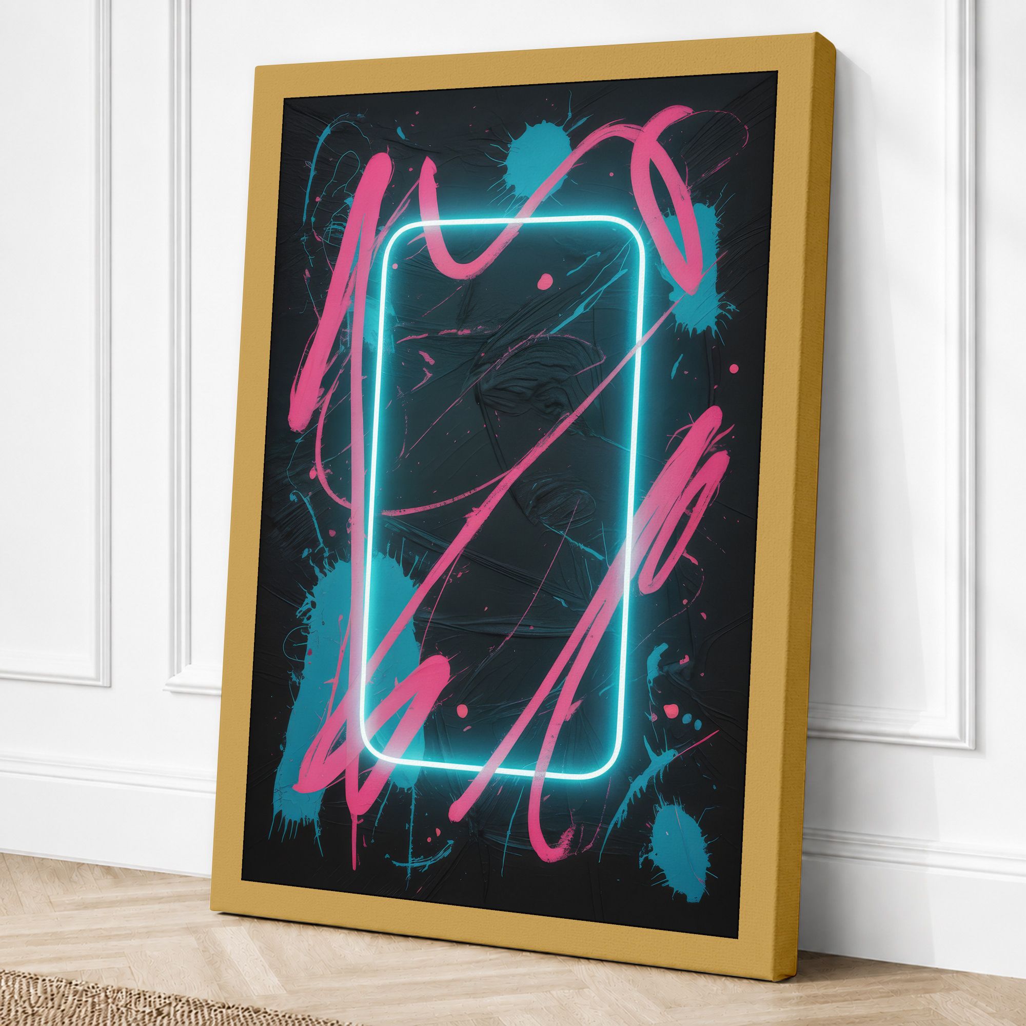 Ochre border canvas