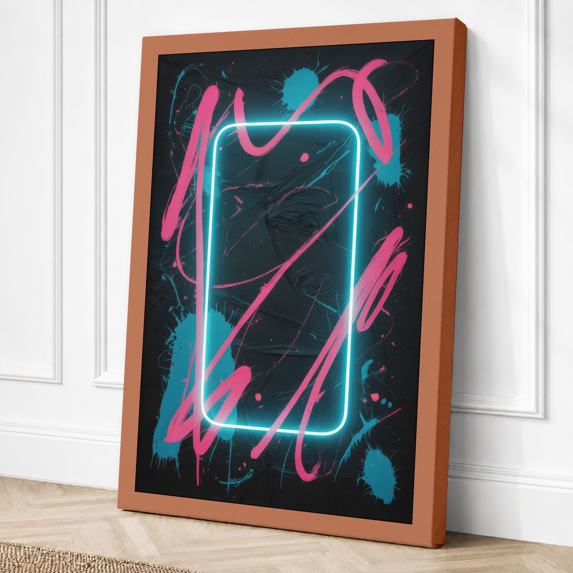 Terracotta border canvas