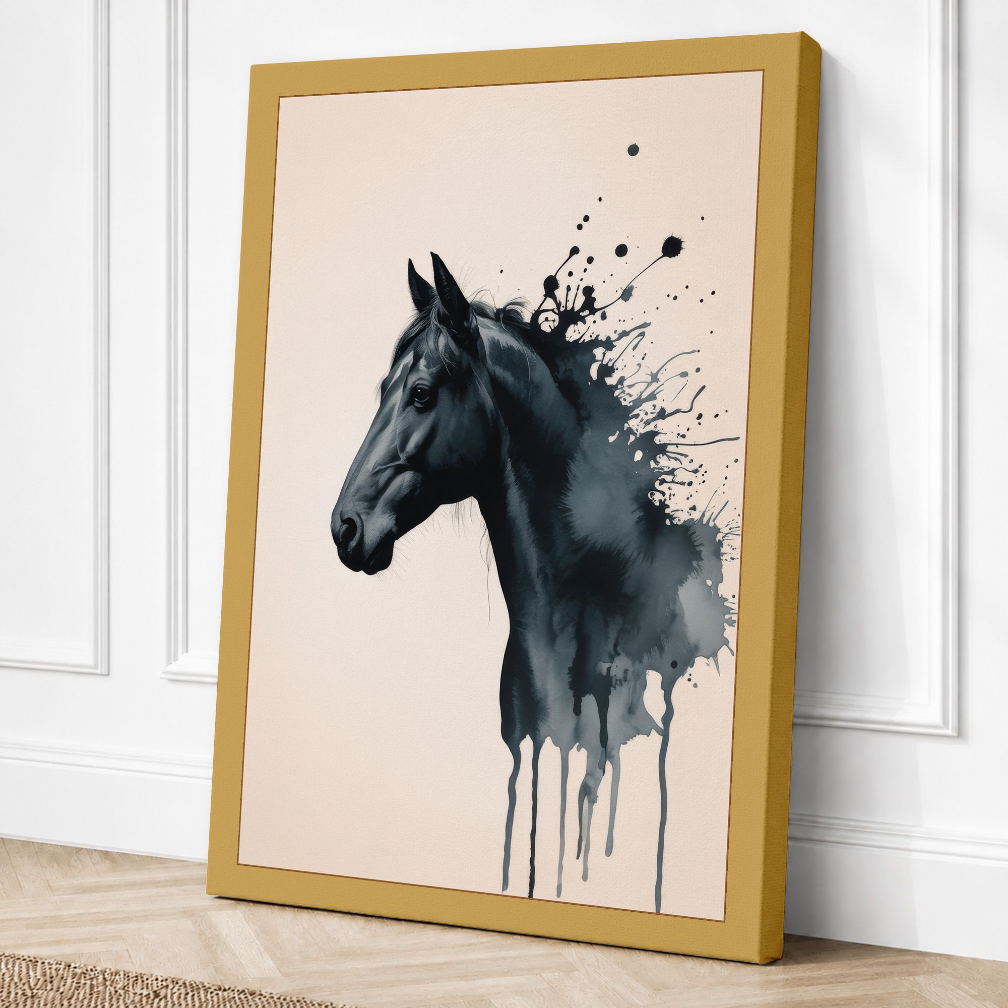 Ochre border canvas