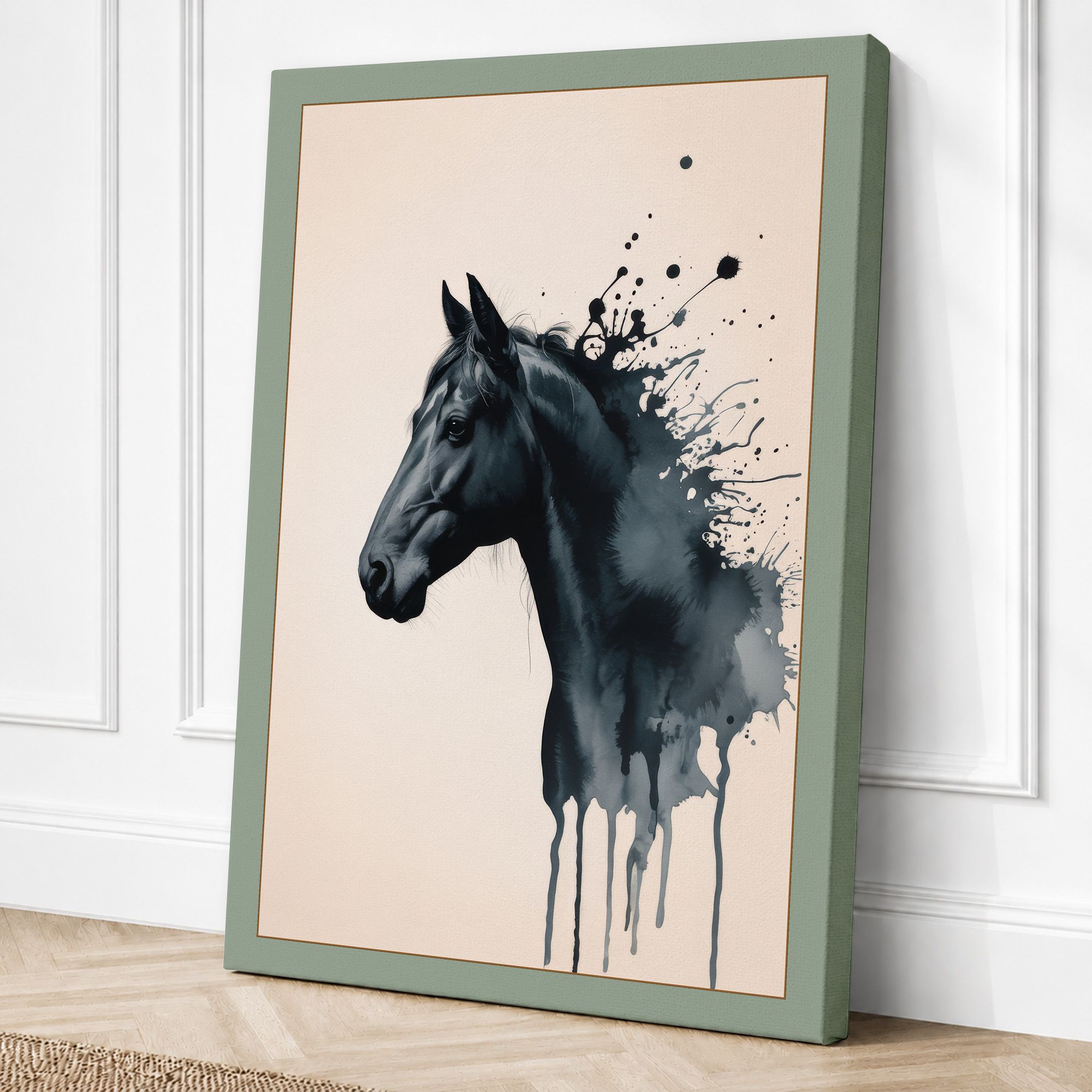 Sage border canvas