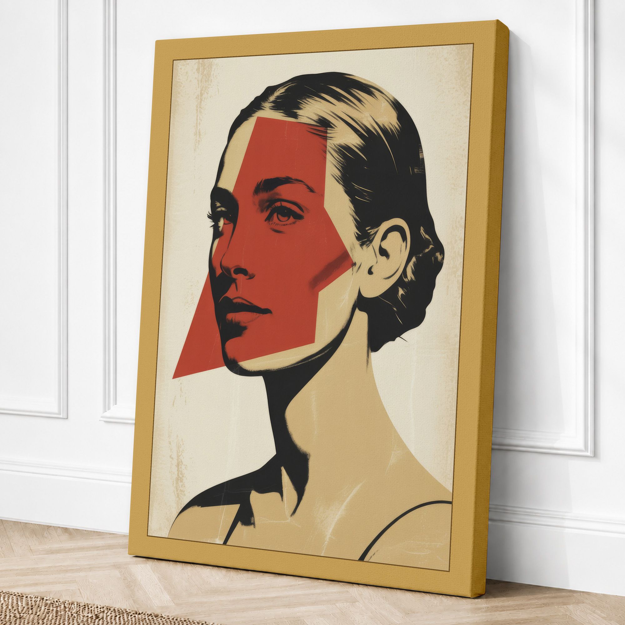 Ochre border canvas