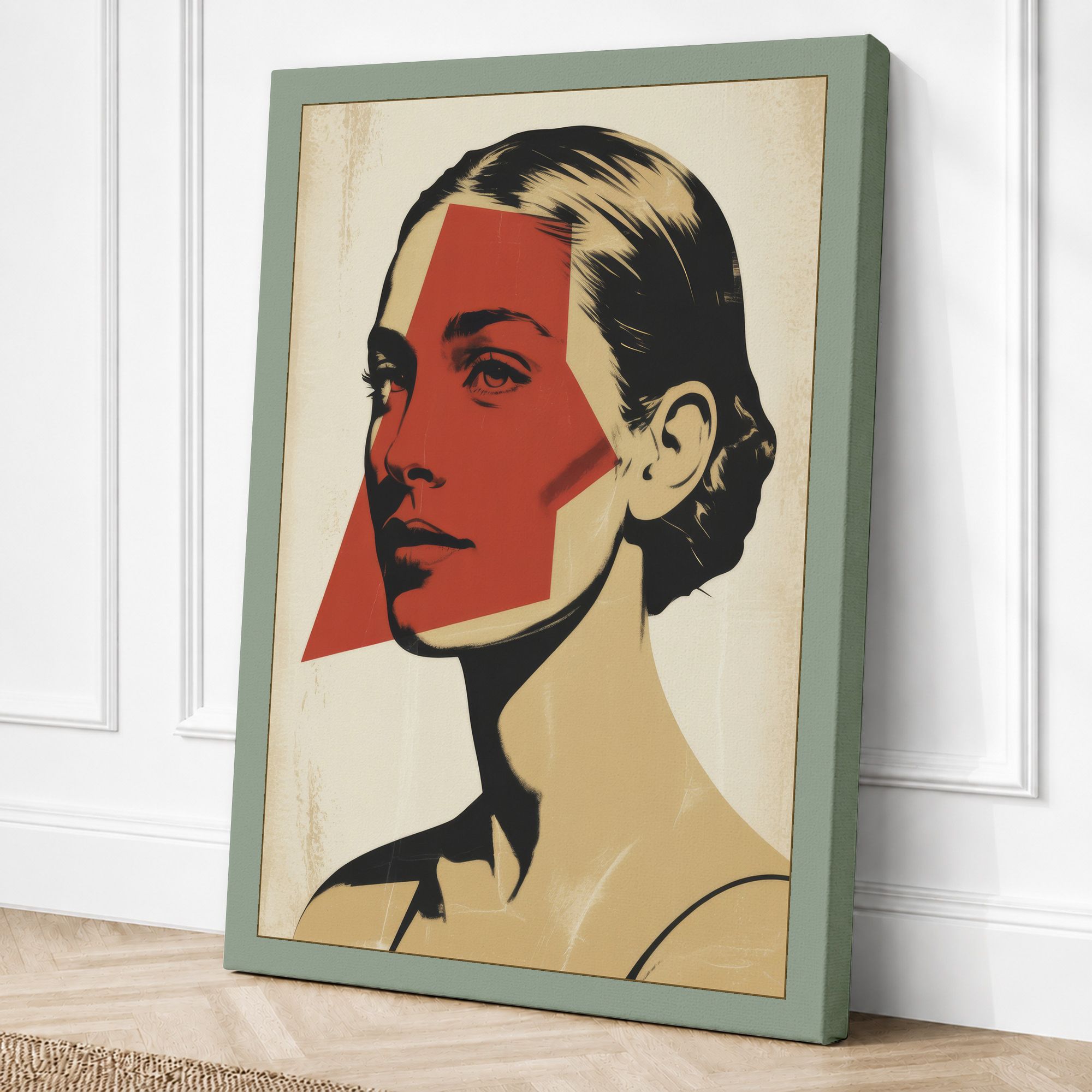 Sage border canvas