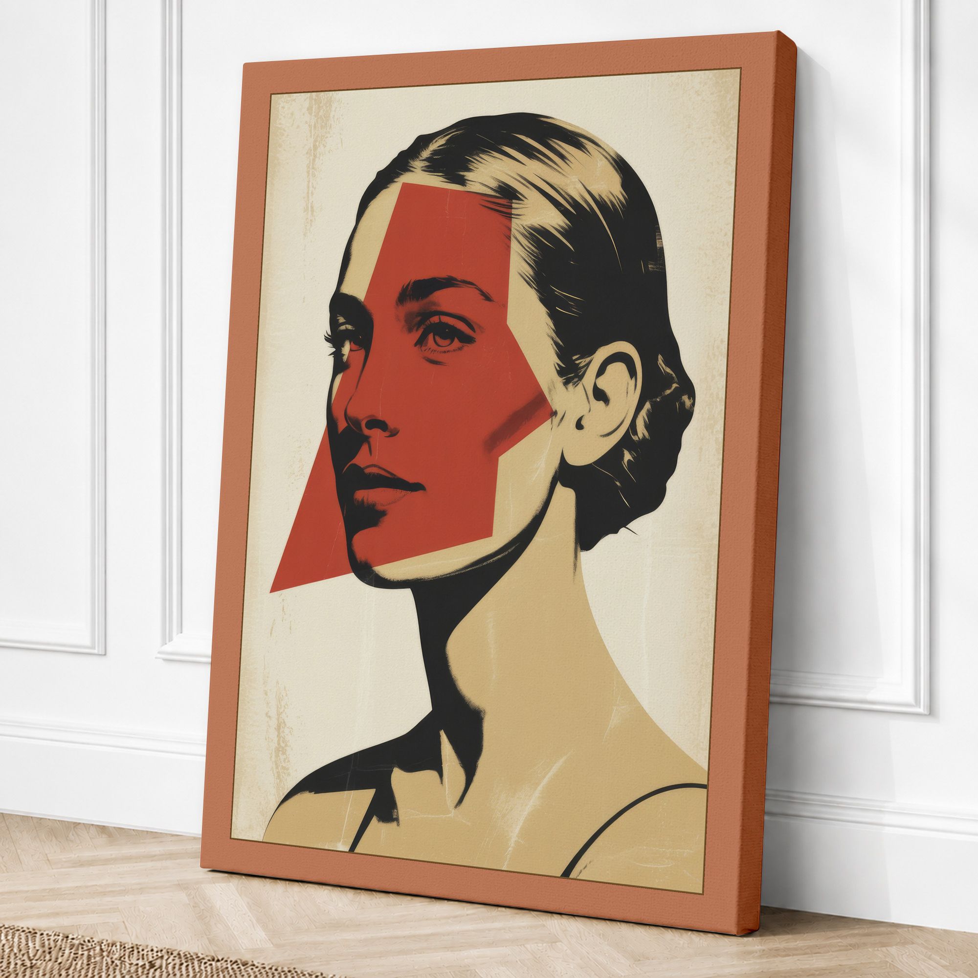Terracotta border canvas