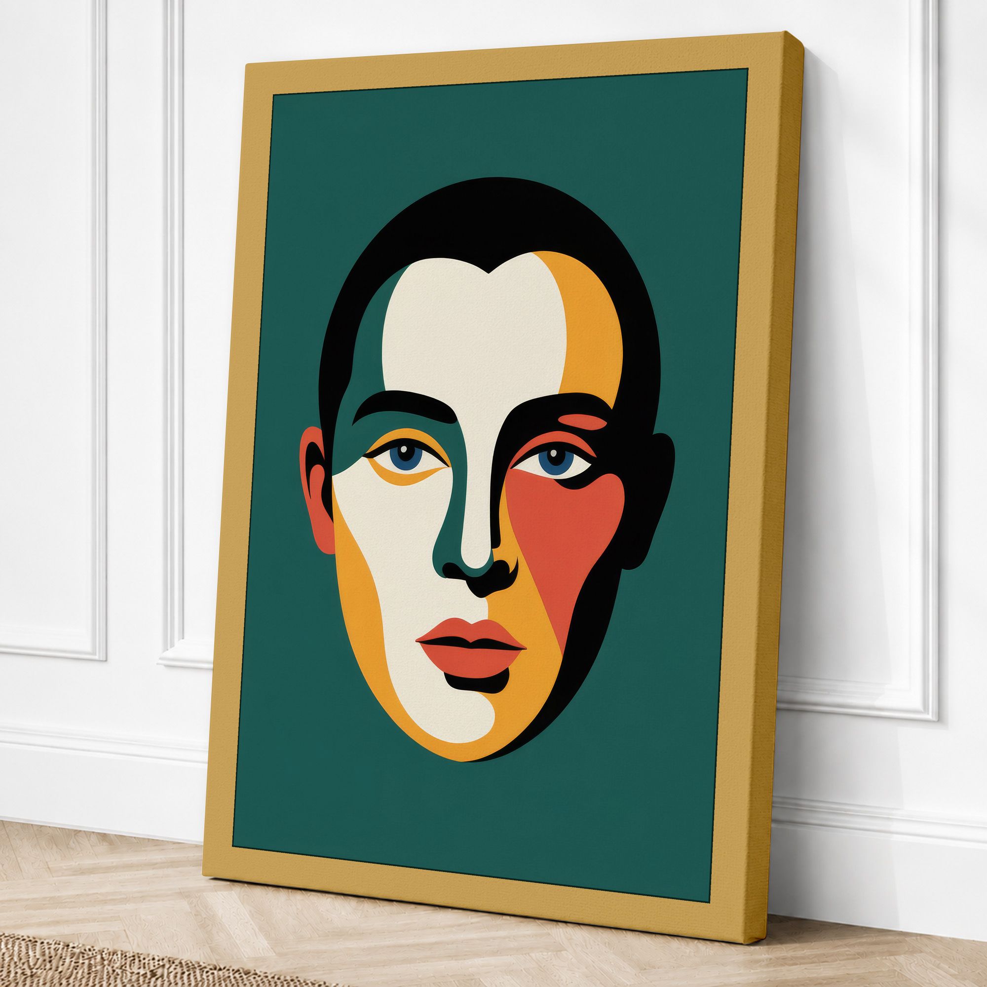 Ochre border canvas