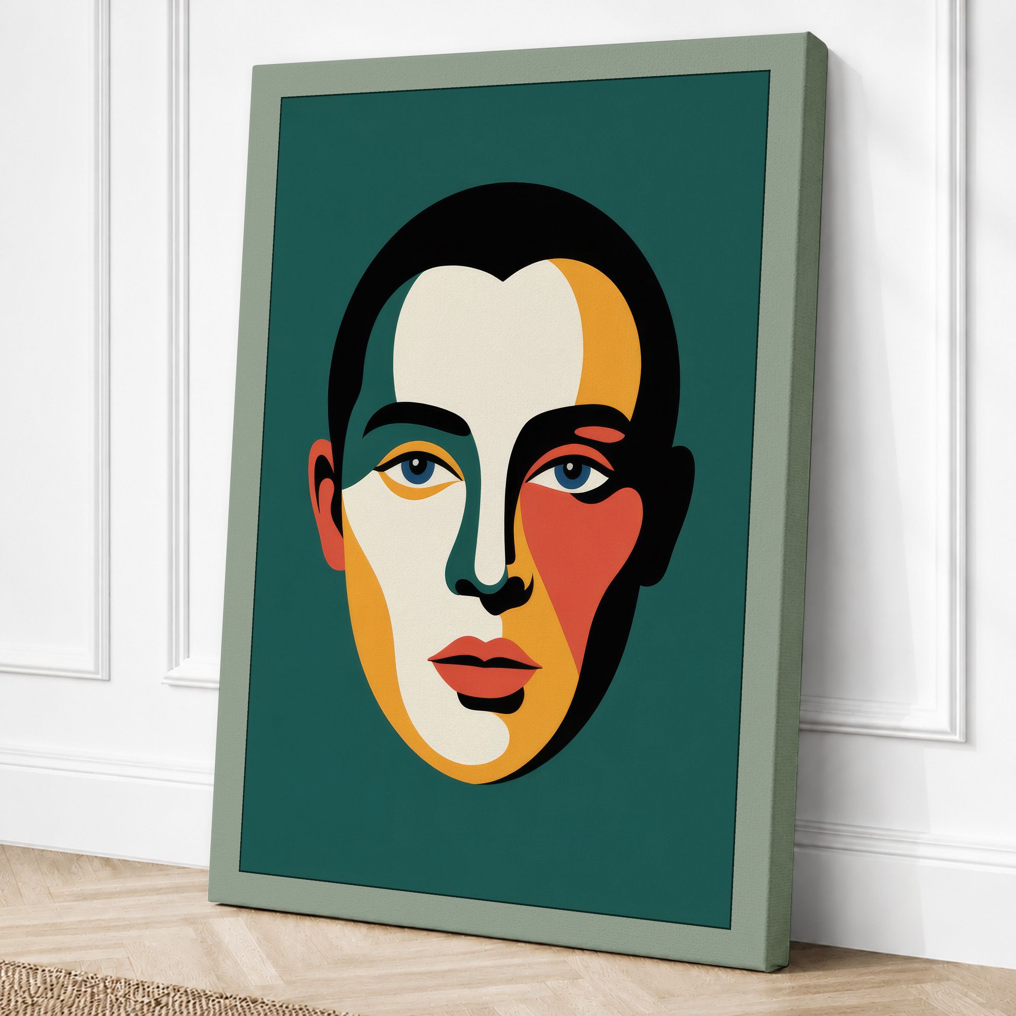 Sage border canvas