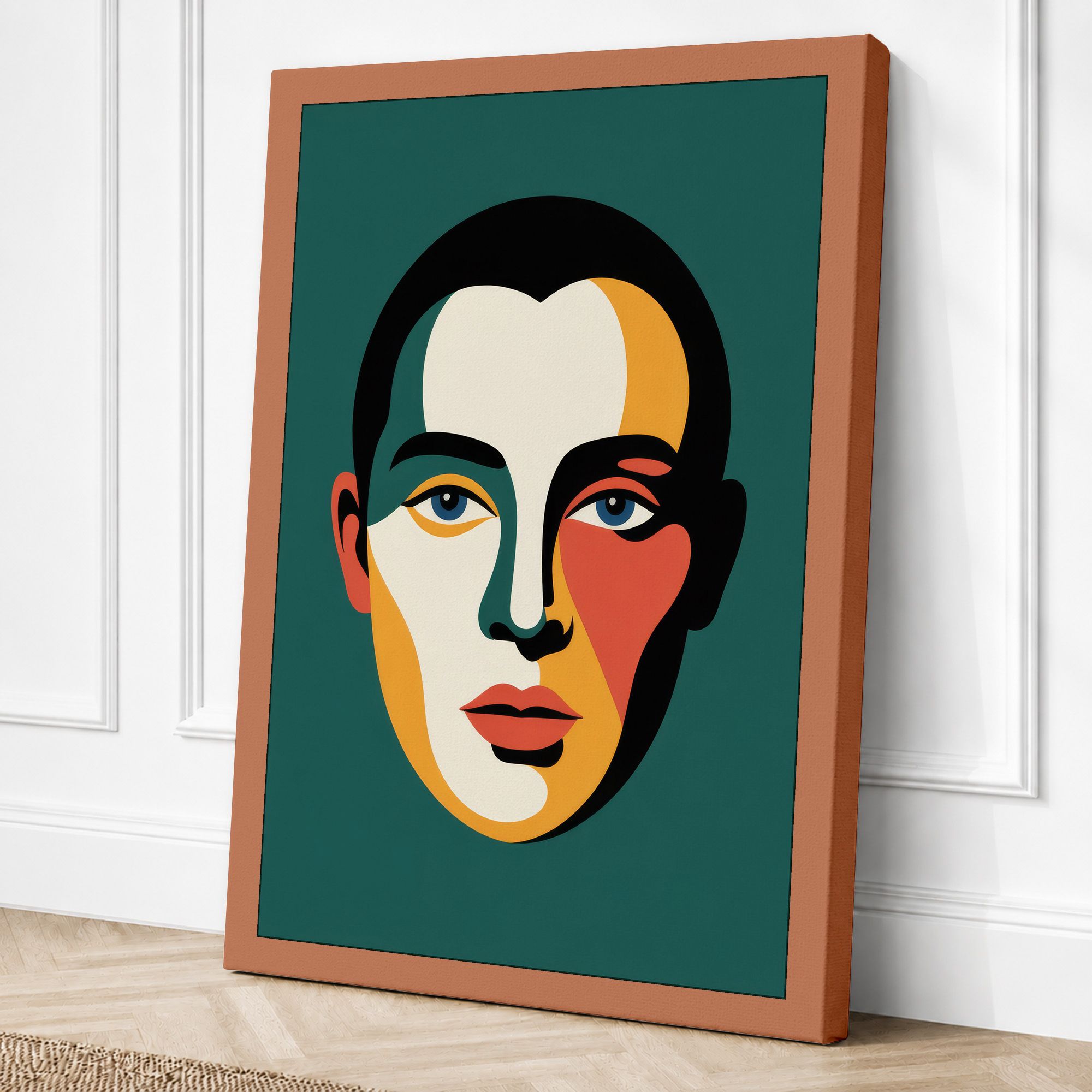 Terracotta border canvas
