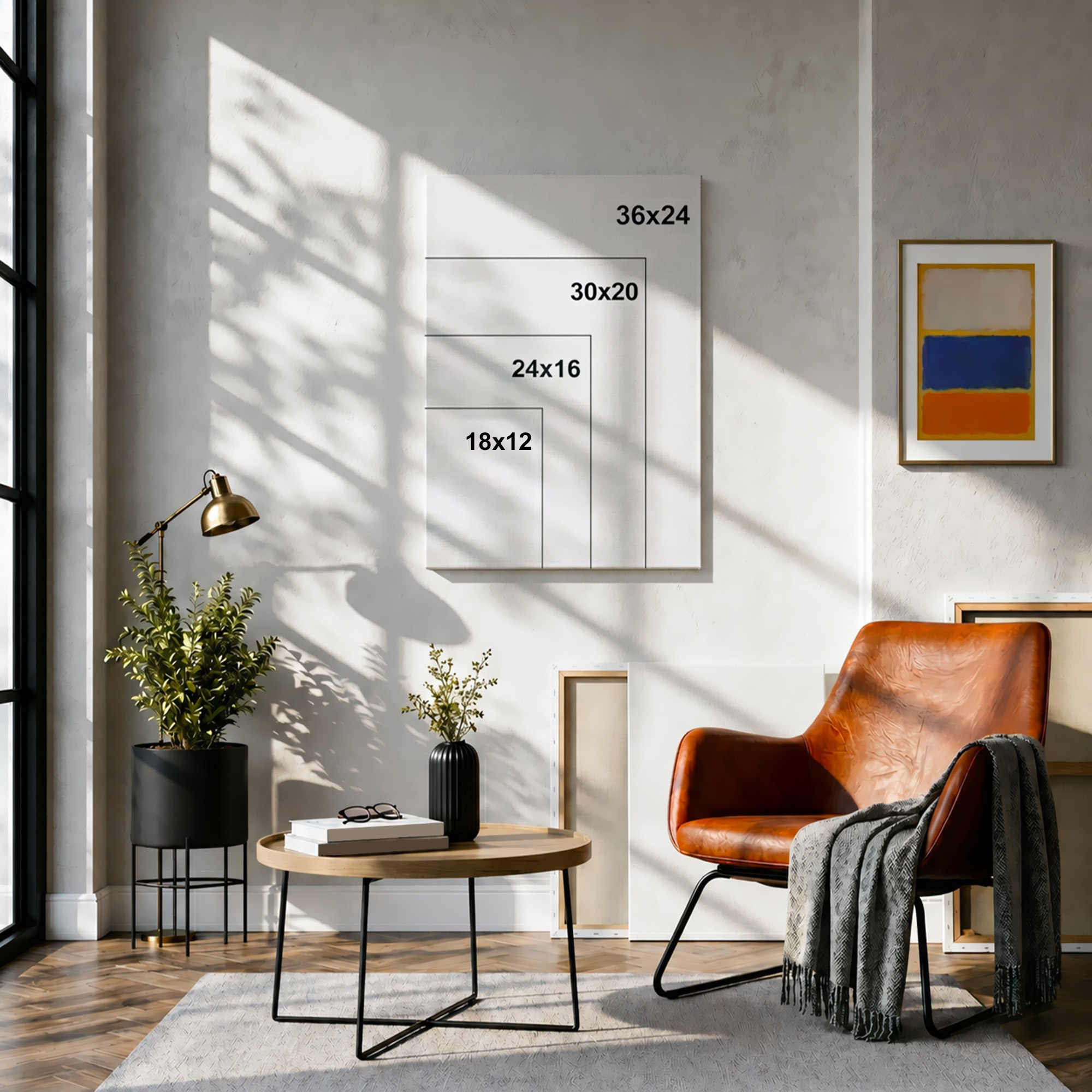 Canvas size comparison guide